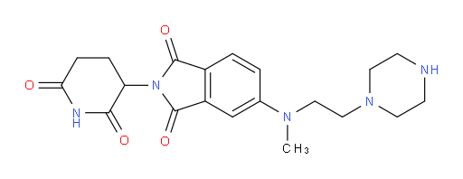 2-(2,6-dioxopiperidin-3-yl)-5-(methyl(2-(piperazin-1-yl)ethyl)amino)isoindoline-1,3-dione