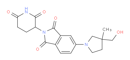 2-(2,6-dioxopiperidin-3-yl)-5-(3-(hydroxymethyl)-3-methylpyrrolidin-1-yl)isoindoline-1,3-dione
