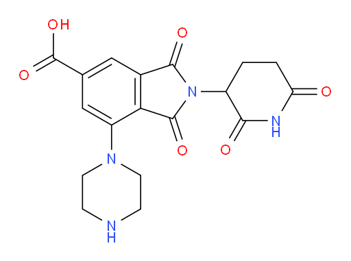 2-(2,6-dioxopiperidin-3-yl)-1,3-dioxo-7-(piperazin-1-yl)isoindoline-5-carboxylic acid