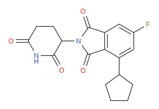4-cyclopentyl-2-(2,6-dioxopiperidin-3-yl)-6-fluoroisoindoline-1,3-dione