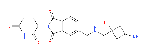 5-((((3-amino-1-hydroxycyclobutyl)methyl)amino)methyl)-2-(2,6-dioxopiperidin-3-yl)isoindoline-1,3-dione