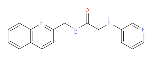 2-(pyridin-3-ylamino)-N-(quinolin-2-ylmethyl)acetamide