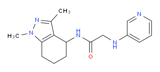N-(1,3-dimethyl-4,5,6,7-tetrahydro-1H-indazol-4-yl)-2-(pyridin-3-ylamino)acetamide