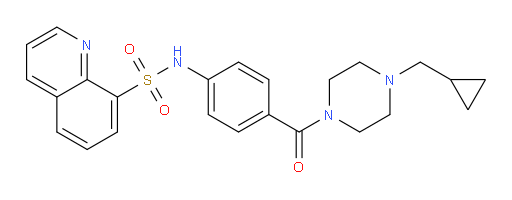 N-(4-(4-(cyclopropylmethyl)piperazine-1-carbonyl)phenyl)quinoline-8-sulfonamide