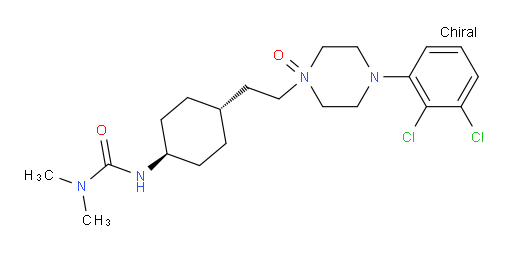 1-(2,3-dichlorophenyl)-4-(2-((17,47)-4-(3.3-dimethylureido) cyclohexyl)ethyl)piperazine 1-oxide