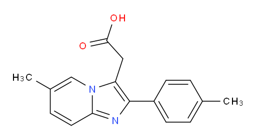6-methyl-2-(4-methylphenyl)imidazo[1,2-a]-pyridine-3-acetic acid