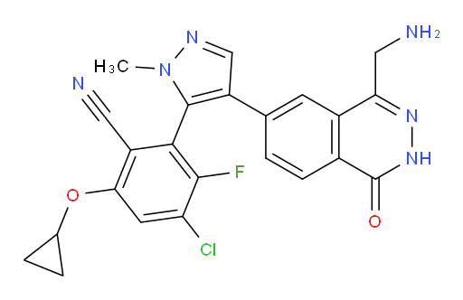 2-(4-(4-(aminomethyl)-1-oxo-1,2-dihydrophthalazin-6-yl)-1-methyl-1H-pyrazol-5-yl)-4-chloro-6-cyclopropoxy-3-fluorobenzonitrile