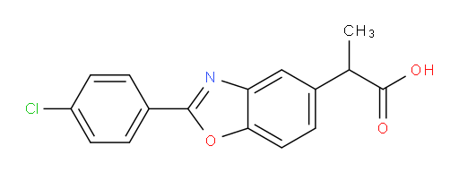 2-(2-(4-chlorophenyl)benzo[d]oxazol-5-yl)propanoic acid