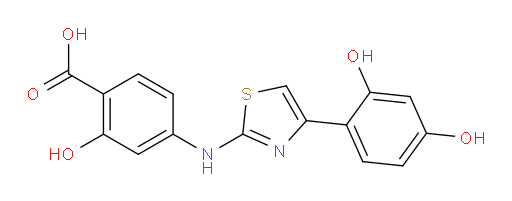 4-{[4-(2,4-dihydroxyphenyl)-1,3-thiazol-2-yl]amino}-2-hydroxybenzoic acid
