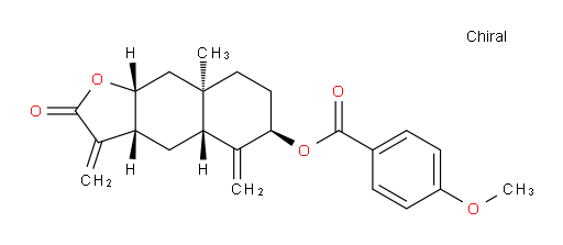 (3aR,4aR,6R,8aR,9aR)-8a-methyl-3,5-dimethylene-2-oxododecahydronaphtho[2,3-b]furan-6-yl 4-methoxybenzoate