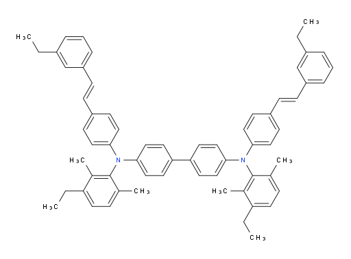 N4,N4'-bis(3-ethyl-2,6-dimethylphenyl)-N4,N4'-bis(4-((E)-3-ethylstyryl)phenyl)-[1,1'-biphenyl]-4,4'-diamine