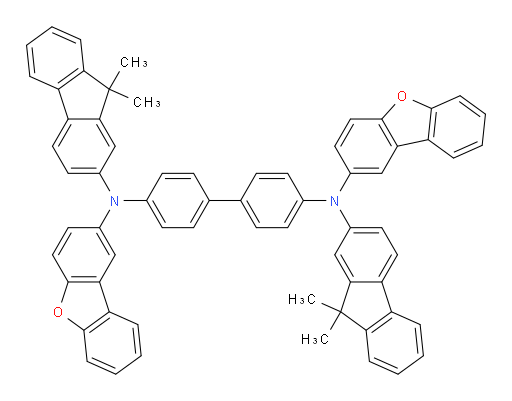 N4,N4'-bis(dibenzo[b,d]furan-2-yl)-N4,N4'-bis(9,9-dimethyl-9H-fluoren-2-yl)-[1,1'-biphenyl]-4,4'-diamine