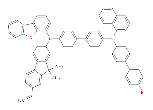 N4-(4'-bromo-[1,1'-biphenyl]-4-yl)-N4'-(dibenzo[b,d]furan-4-yl)-N4'-(9,9-dimethyl-7-vinyl-9H-fluoren-2-yl)-N4-(naphthalen-1-yl)-[1,1'-biphenyl]-4,4'-diamine