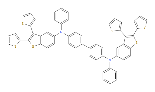N4,N4'-bis(2,3-di(thiophen-2-yl)benzo[b]thiophen-5-yl)-N4,N4'-diphenyl-[1,1'-biphenyl]-4,4'-diamine
