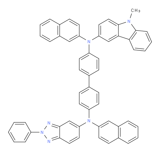 N4-(9-methyl-9H-carbazol-3-yl)-N4,N4'-di(naphthalen-2-yl)-N4'-(2-phenyl-2H-benzo[d][1,2,3]triazol-5-yl)-[1,1'-biphenyl]-4,4'-diamine