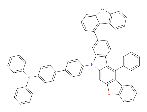 4'-(9-(dibenzo[b,d]furan-1-yl)-12-phenyl-7H-benzofuro[2,3-b]carbazol-7-yl)-N,N-diphenyl-[1,1'-biphenyl]-4-amine