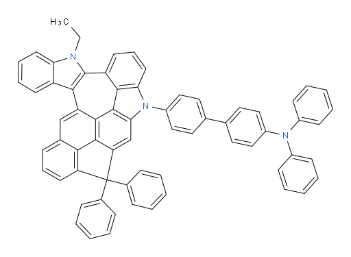 4'-(7-ethyl-1,1-diphenyl-1H-3,7-diazabenzo[3,4]indeno[2',1':5,6]azuleno[7,8,1-mna]cyclopenta[def]phenanthren-3(7H)-yl)-N,N-diphenyl-[1,1'-biphenyl]-4-amine