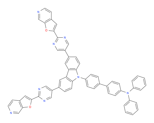4'-(3,6-bis(2-(furo[2,3-c]pyridin-2-yl)pyrimidin-5-yl)-9H-carbazol-9-yl)-N,N-diphenyl-[1,1'-biphenyl]-4-amine