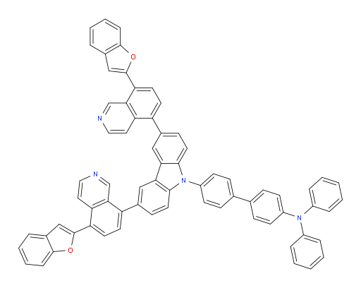 4'-(3-(8-(benzofuran-2-yl)isoquinolin-5-yl)-6-(5-(benzofuran-2-yl)isoquinolin-8-yl)-9H-carbazol-9-yl)-N,N-diphenyl-[1,1'-biphenyl]-4-amine