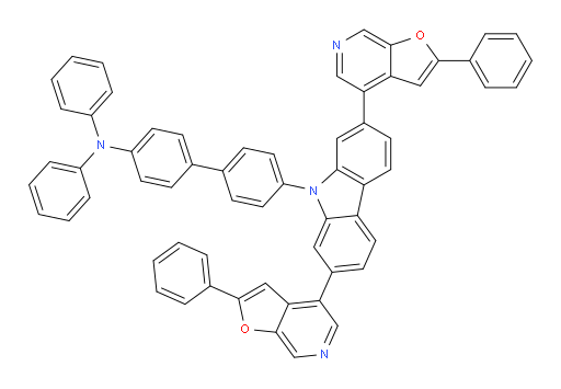 4'-(2,7-bis(2-phenylfuro[2,3-c]pyridin-4-yl)-9H-carbazol-9-yl)-N,N-diphenyl-[1,1'-biphenyl]-4-amine