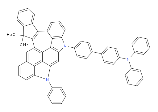 4'-(15,15-dimethyl-10-phenyl-10,15-dihydro-8H-8,10-diazabenzo[3,4]indeno[1',2':5,6]azuleno[7,8,1-mna]cyclopenta[def]phenanthren-8-yl)-N,N-diphenyl-[1,1'-biphenyl]-4-amine