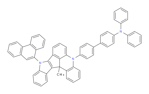 4'-(13c-methyl-9-(phenanthren-9-yl)-9,13c-dihydro-5H-indolo[3',2':4,5]cyclopenta[1,2,3-kl]acridin-5-yl)-N,N-diphenyl-[1,1'-biphenyl]-4-amine