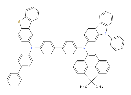 N4-([1,1'-biphenyl]-4-yl)-N4-(dibenzo[b,d]thiophen-2-yl)-N4'-(4,4-dimethyl-4H-cyclopenta[def]phenanthren-8-yl)-N4'-(9-phenyl-9H-carbazol-2-yl)-[1,1'-biphenyl]-4,4'-diamine