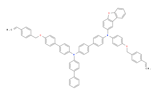 N4-([1,1'-biphenyl]-4-yl)-N4'-(dibenzo[b,d]furan-2-yl)-N4-(4'-((4-vinylbenzyl)oxy)-[1,1'-biphenyl]-4-yl)-N4'-(4-((4-vinylbenzyl)oxy)phenyl)-[1,1'-biphenyl]-4,4'-diamine