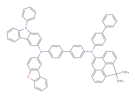 N4-([1,1'-biphenyl]-4-yl)-N4'-(dibenzo[b,d]furan-2-yl)-N4-(4,4-dimethyl-4H-cyclopenta[def]phenanthren-8-yl)-N4'-(9-phenyl-9H-carbazol-3-yl)-[1,1'-biphenyl]-4,4'-diamine
