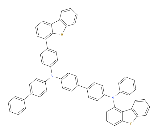 N4-([1,1'-biphenyl]-4-yl)-N4'-(dibenzo[b,d]thiophen-1-yl)-N4-(4-(dibenzo[b,d]thiophen-4-yl)phenyl)-N4'-phenyl-[1,1'-biphenyl]-4,4'-diamine