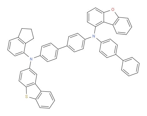 N4-([1,1'-biphenyl]-4-yl)-N4-(dibenzo[b,d]furan-1-yl)-N4'-(dibenzo[b,d]thiophen-2-yl)-N4'-(2,3-dihydro-1H-inden-4-yl)-[1,1'-biphenyl]-4,4'-diamine
