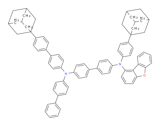 N4-([1,1'-biphenyl]-4-yl)-N4-(4'-(adamantan-1-yl)-[1,1'-biphenyl]-4-yl)-N4'-(4-(adamantan-1-yl)phenyl)-N4'-(dibenzo[b,d]furan-1-yl)-[1,1'-biphenyl]-4,4'-diamine