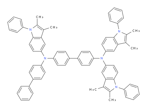 N4-([1,1'-biphenyl]-4-yl)-N4,N4',N4'-tris(2,3-dimethyl-1-phenyl-1H-indol-5-yl)-[1,1'-biphenyl]-4,4'-diamine