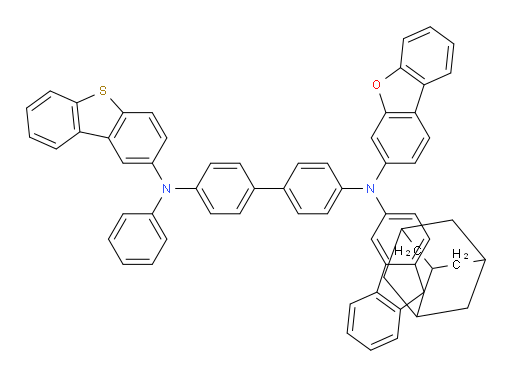 N4-(dibenzo[b,d]furan-3-yl)-N4'-(dibenzo[b,d]thiophen-2-yl)-N4'-phenyl-N4-(spiro[adamantane-2,9'-fluoren]-3'-yl)-[1,1'-biphenyl]-4,4'-diamine