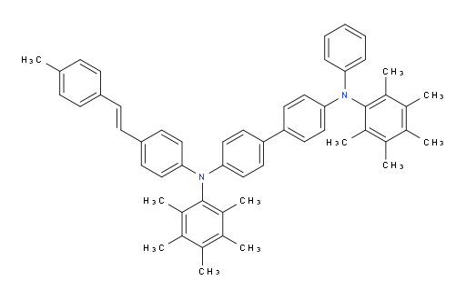 (E)-N4-(4-(4-methylstyryl)phenyl)-N4,N4'-bis(2,3,4,5,6-pentamethylphenyl)-N4'-phenyl-[1,1'-biphenyl]-4,4'-diamine