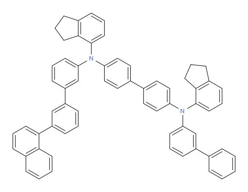 N4-([1,1'-biphenyl]-3-yl)-N4,N4'-bis(2,3-dihydro-1H-inden-4-yl)-N4'-(3'-(naphthalen-1-yl)-[1,1'-biphenyl]-3-yl)-[1,1'-biphenyl]-4,4'-diamine