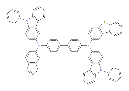N4-(dibenzo[b,d]thiophen-2-yl)-N4'-(1H-inden-6-yl)-N4,N4'-bis(9-phenyl-9H-carbazol-3-yl)-[1,1'-biphenyl]-4,4'-diamine