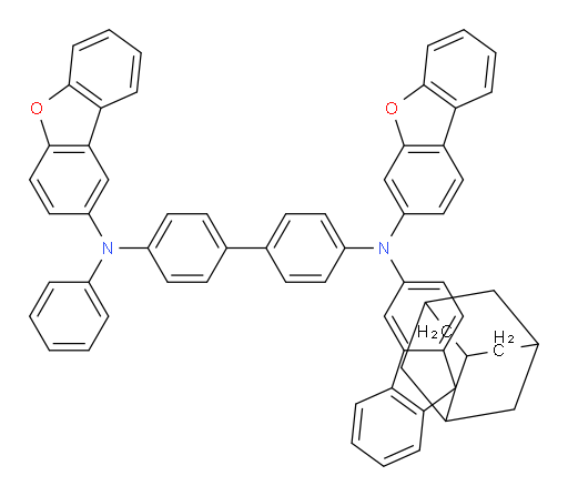 N4-(dibenzo[b,d]furan-2-yl)-N4'-(dibenzo[b,d]furan-3-yl)-N4-phenyl-N4'-(spiro[adamantane-2,9'-fluoren]-3'-yl)-[1,1'-biphenyl]-4,4'-diamine