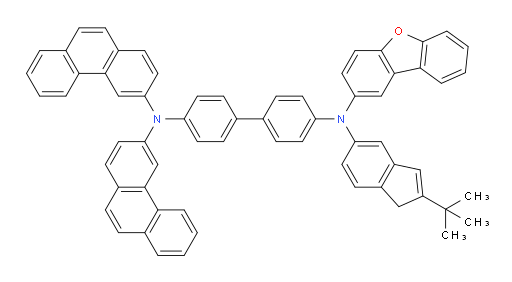 N4-(2-(tert-butyl)-1H-inden-5-yl)-N4-(dibenzo[b,d]furan-2-yl)-N4',N4'-di(phenanthren-3-yl)-[1,1'-biphenyl]-4,4'-diamine