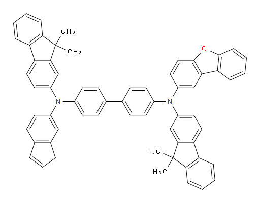 N4-(dibenzo[b,d]furan-2-yl)-N4,N4'-bis(9,9-dimethyl-9H-fluoren-2-yl)-N4'-(1H-inden-6-yl)-[1,1'-biphenyl]-4,4'-diamine