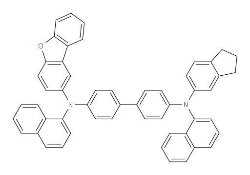 N4-(dibenzo[b,d]furan-2-yl)-N4'-(2,3-dihydro-1H-inden-5-yl)-N4,N4'-di(naphthalen-1-yl)-[1,1'-biphenyl]-4,4'-diamine