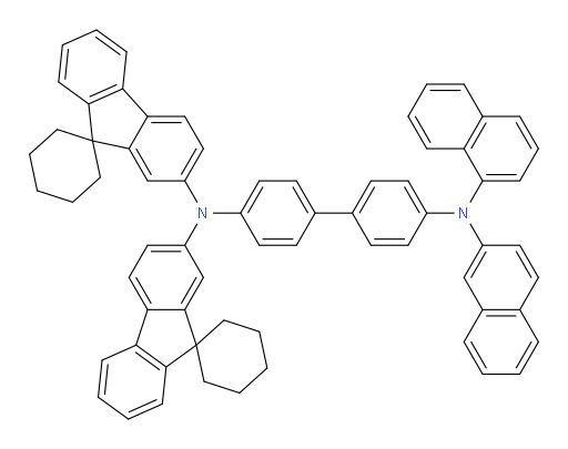 N4-(naphthalen-1-yl)-N4-(naphthalen-2-yl)-N4',N4'-di(spiro[cyclohexane-1,9'-fluoren]-2'-yl)-[1,1'-biphenyl]-4,4'-diamine