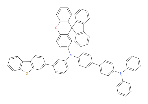 N4-(3-(dibenzo[b,d]thiophen-3-yl)phenyl)-N4',N4'-diphenyl-N4-(spiro[fluorene-9,9'-xanthen]-2'-yl)-[1,1'-biphenyl]-4,4'-diamine