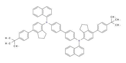N4,N4'-bis(7-(4-(tert-butyl)phenyl)-2,3-dihydro-1H-inden-4-yl)-N4,N4'-di(naphthalen-1-yl)-[1,1'-biphenyl]-4,4'-diamine