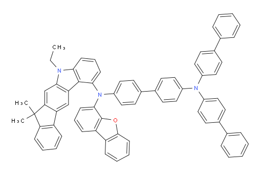 N4,N4-di([1,1'-biphenyl]-4-yl)-N4'-(dibenzo[b,d]furan-4-yl)-N4'-(5-ethyl-7,7-dimethyl-5,7-dihydroindeno[2,1-b]carbazol-1-yl)-[1,1'-biphenyl]-4,4'-diamine