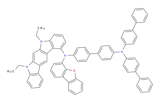 N4,N4-di([1,1'-biphenyl]-4-yl)-N4'-(dibenzo[b,d]furan-4-yl)-N4'-(5,7-diethyl-5,7-dihydroindolo[2,3-b]carbazol-1-yl)-[1,1'-biphenyl]-4,4'-diamine
