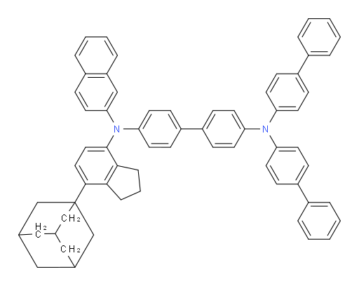 N4,N4-di([1,1'-biphenyl]-4-yl)-N4'-(7-(adamantan-1-yl)-2,3-dihydro-1H-inden-4-yl)-N4'-(naphthalen-2-yl)-[1,1'-biphenyl]-4,4'-diamine