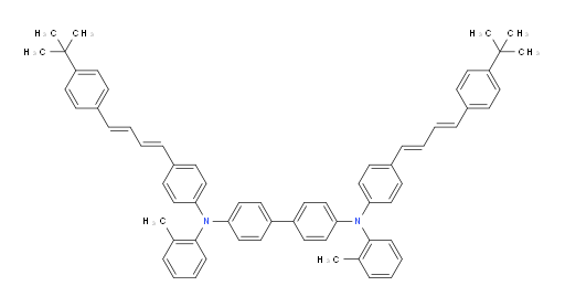 N4,N4'-bis(4-((1E,3E)-4-(4-(tert-butyl)phenyl)buta-1,3-dien-1-yl)phenyl)-N4,N4'-di-o-tolyl-[1,1'-biphenyl]-4,4'-diamine