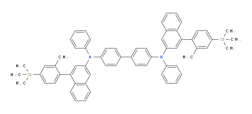 N4,N4'-bis(4-(2-methyl-4-(trimethylsilyl)phenyl)naphthalen-2-yl)-N4,N4'-diphenyl-[1,1'-biphenyl]-4,4'-diamine