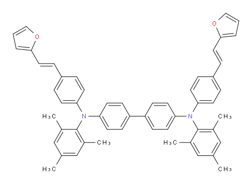 N4,N4'-bis(4-((E)-2-(furan-2-yl)vinyl)phenyl)-N4,N4'-dimesityl-[1,1'-biphenyl]-4,4'-diamine
